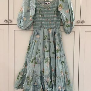 SOLD Roselyn Blue Smocked Dress RARE!